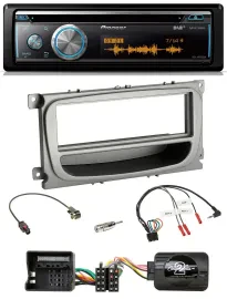 Автомагнитола Pioneer DAB USB CD Bluetooth для Ford Mondeo/S-Max с 2007 (серебристый)