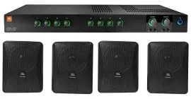 Настенная акустика JBL Control 25-1 Black с усилителем (4 штуки)