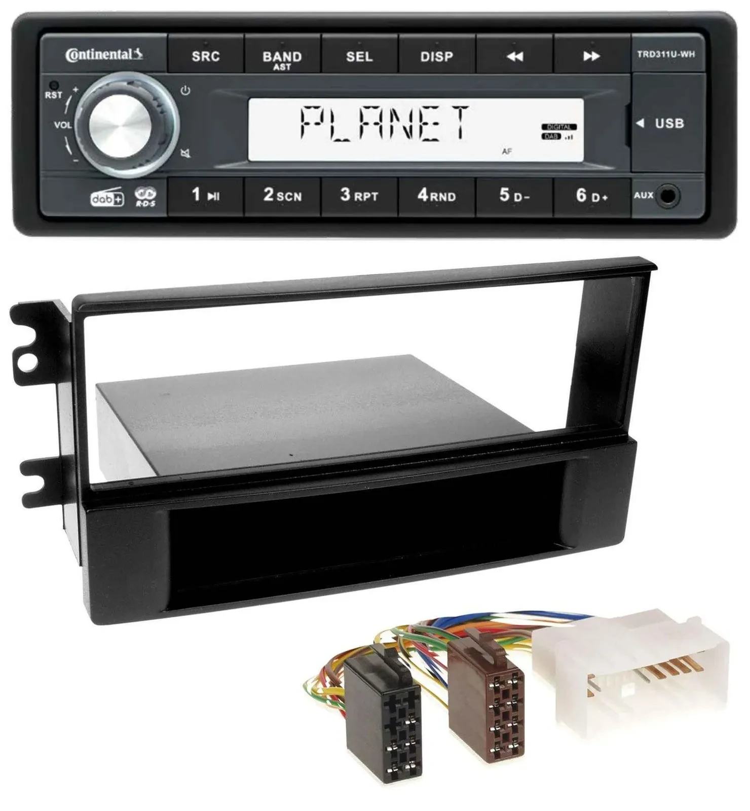 Continental MP3 AUX USB DAB 1DIN Autoradio für Kia Sportage (ab 2005)