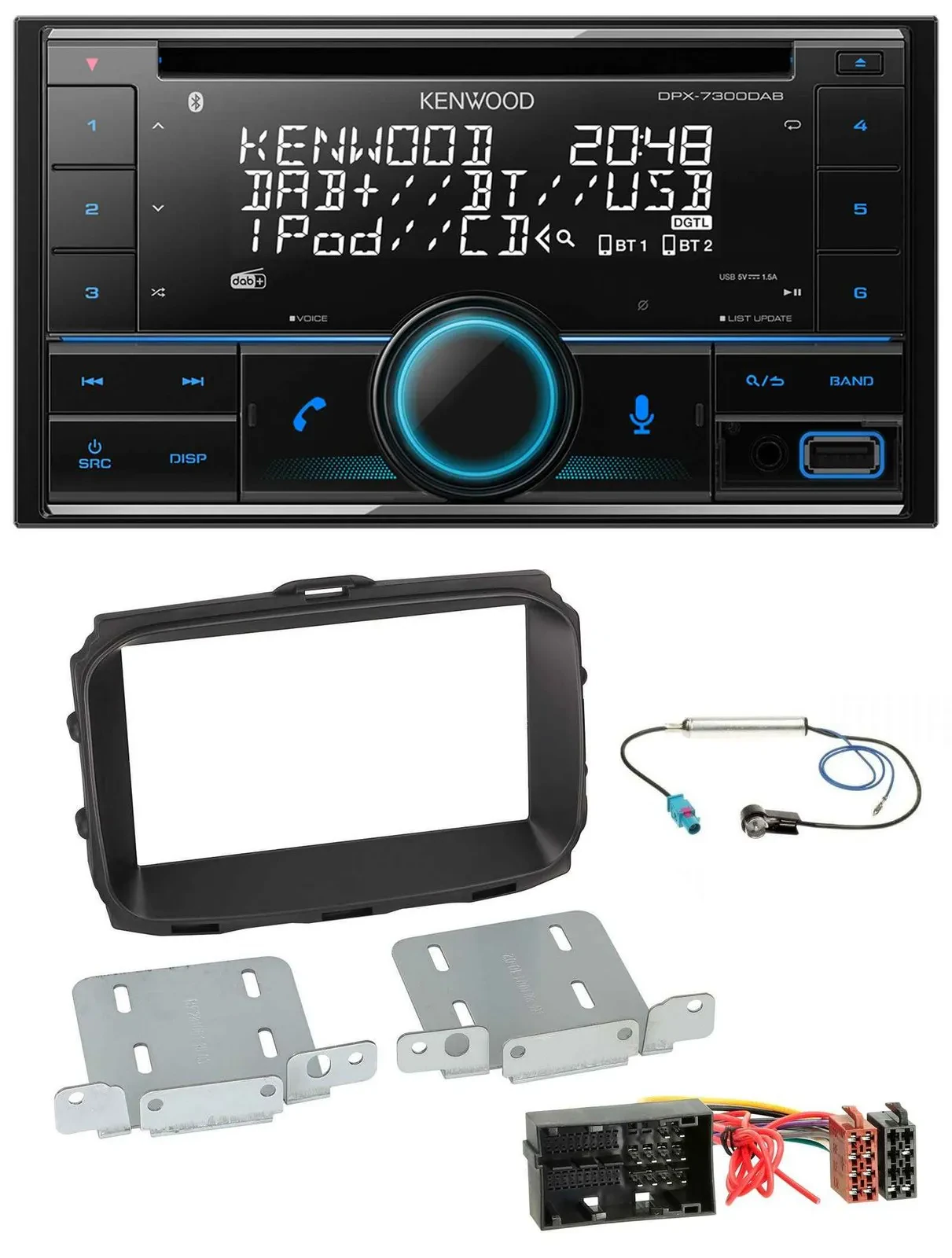 Kenwood CD 2DIN DAB USB MP3 Bluetooth Autoradio für Alfa Giulietta 940 Facelift