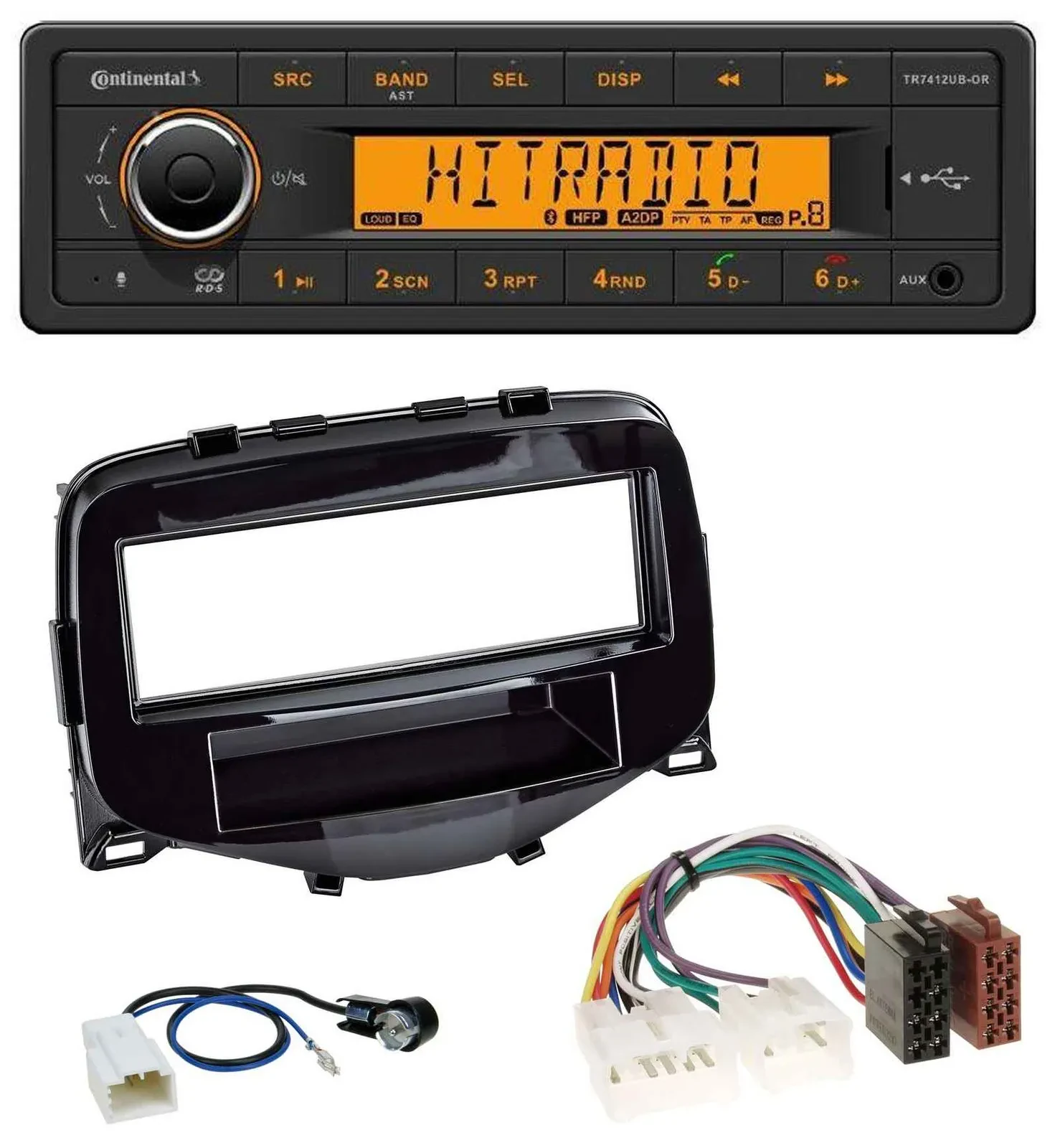 Continental MP3 Bluetooth AUX USB Autoradio für Toyota Aygo (2014-2021)