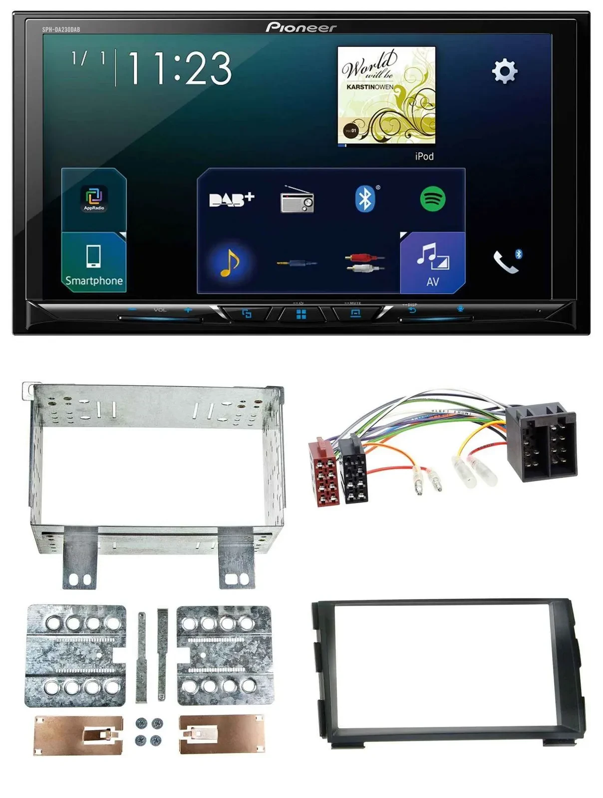 Pioneer MP3 Bluetooth USB 2DIN DAB Autoradio für Kia Ceed 09-12 proCeed 11-13