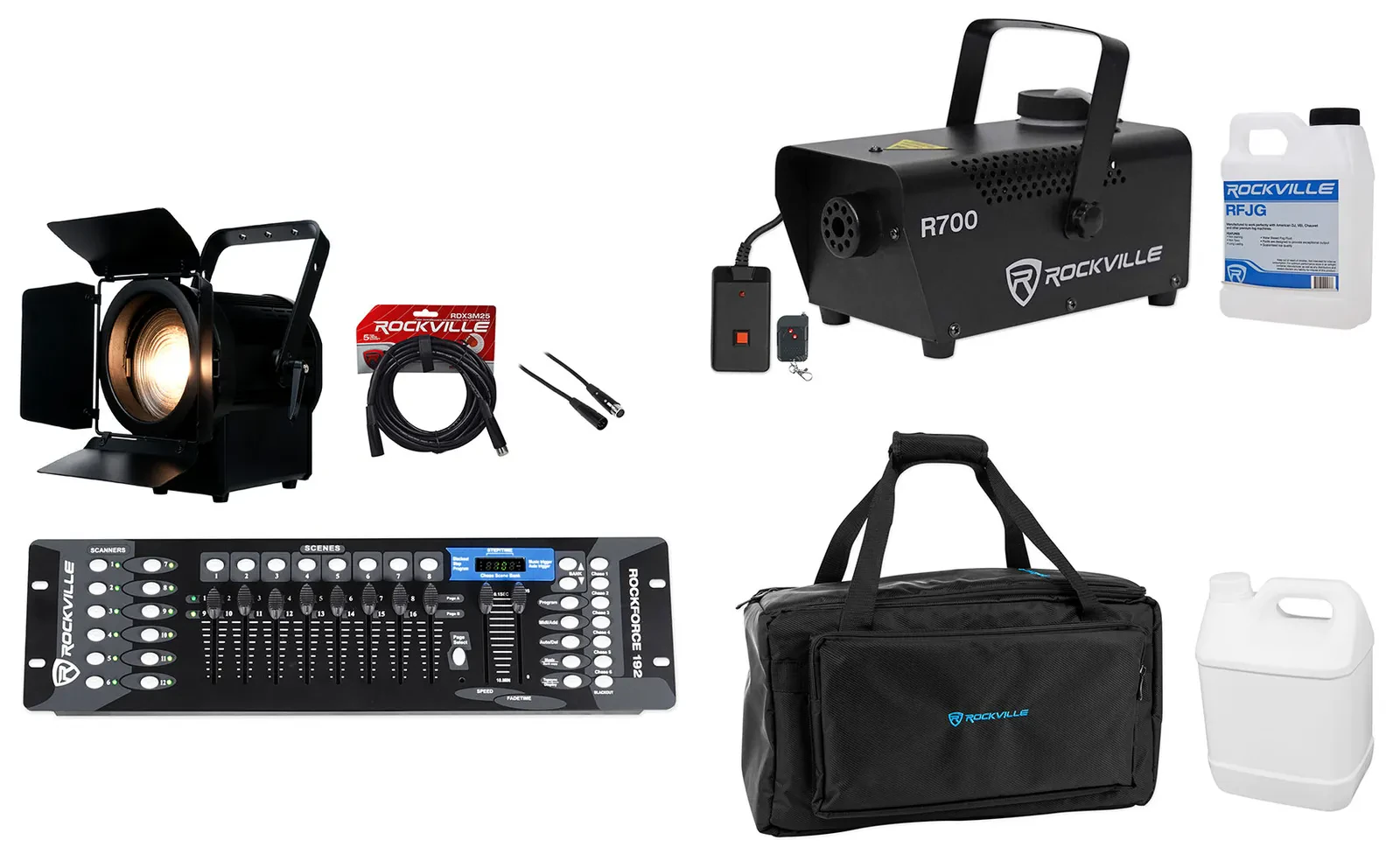 Комплект светового оборудования American DJ ENCORE FR150Z+ROCKFORCE 192+BAG1200-3