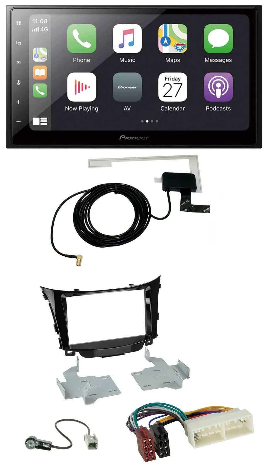 Автомагнитола Pioneer 2-DIN USB MP3 Bluetooth DAB для Hyundai i30 (с 2017)