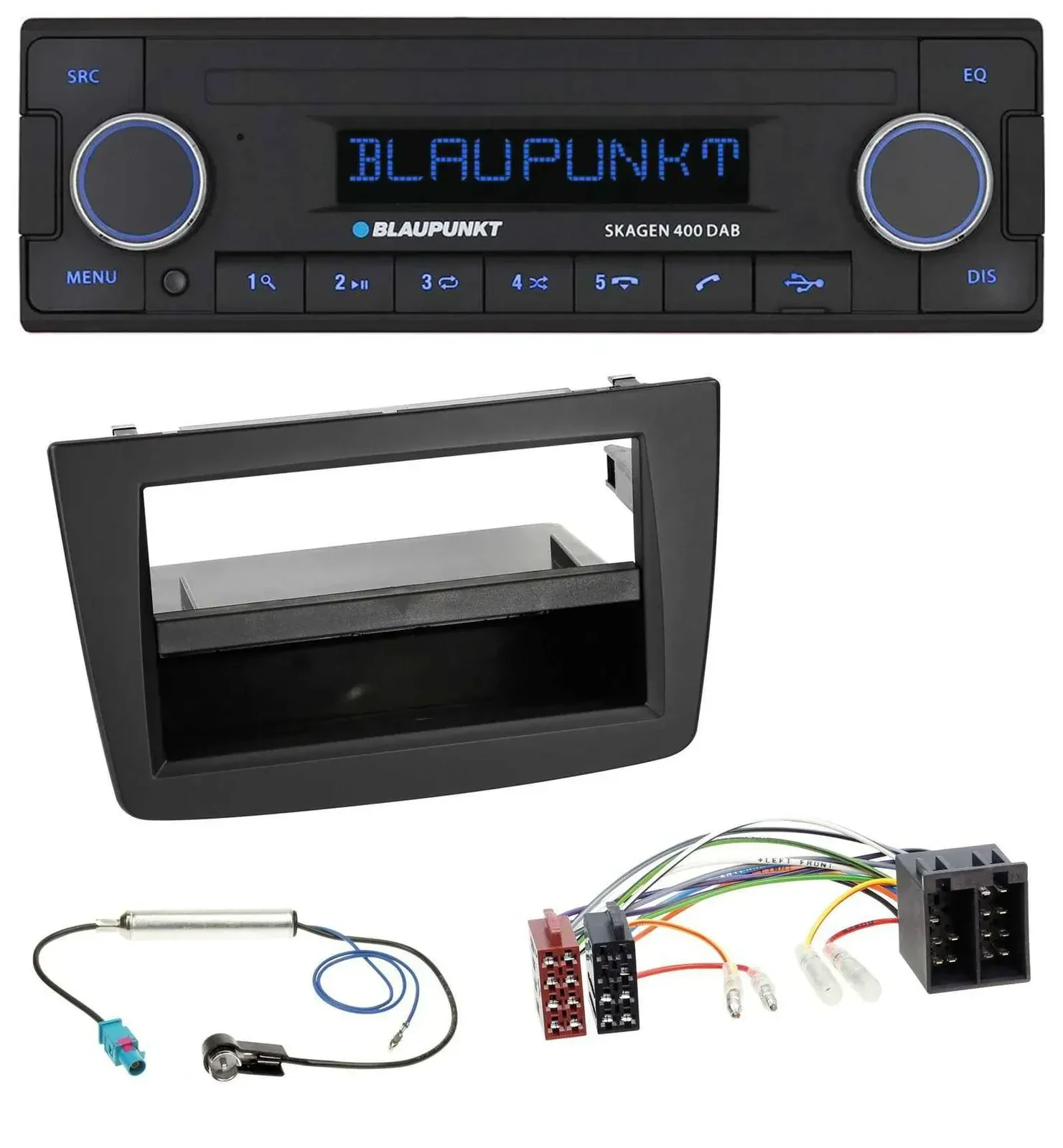 Автомагнитола для Alfa Romeo Mito 955 (2008–2014) Blaupunkt DAB, USB, Bluetooth, MP3, ISO, черная
