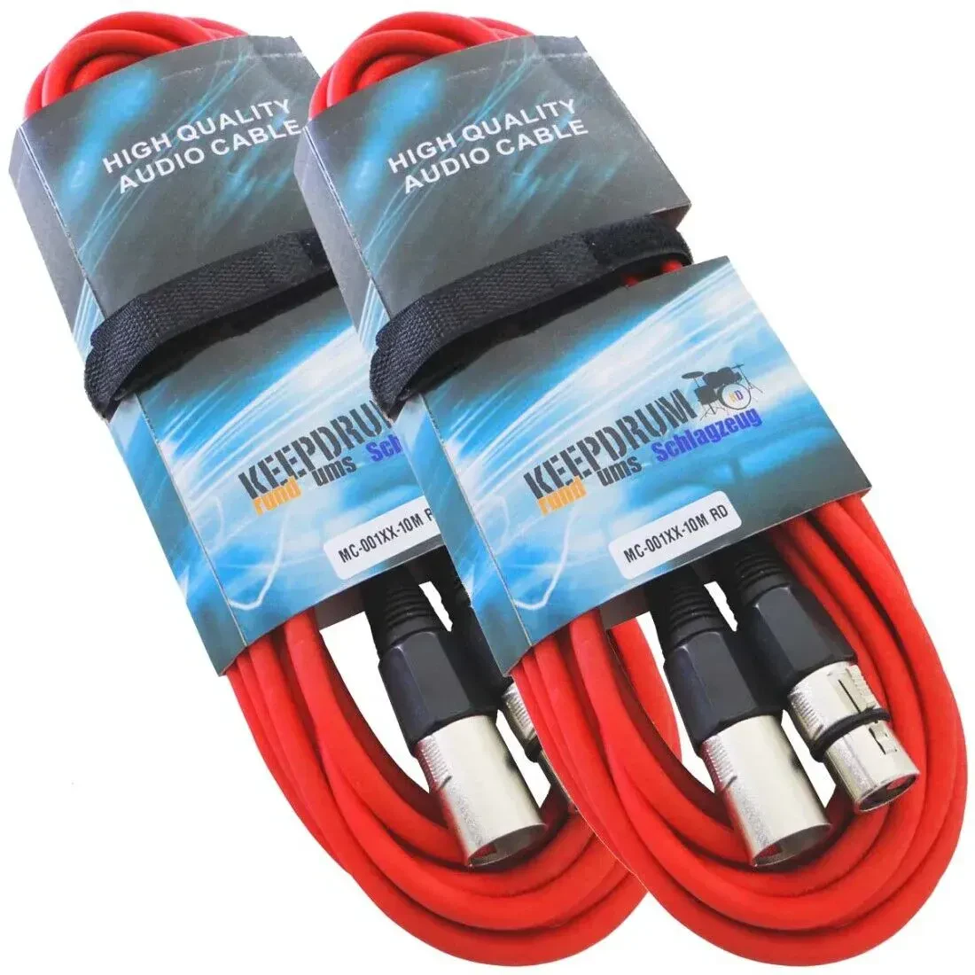 Микрофонный кабель keepdrum MC-001XX RD Red 10 м (пара)