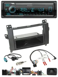 Kenwood Bluetooth Lenkrad DAB USB Autoradio für Mercedes A-Klasse W169 B-Klasse