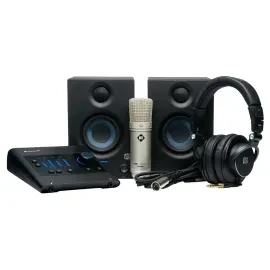 PreSonus Quantum ES Ultimate Bundle with Dual Studio Monitors for Home Studio