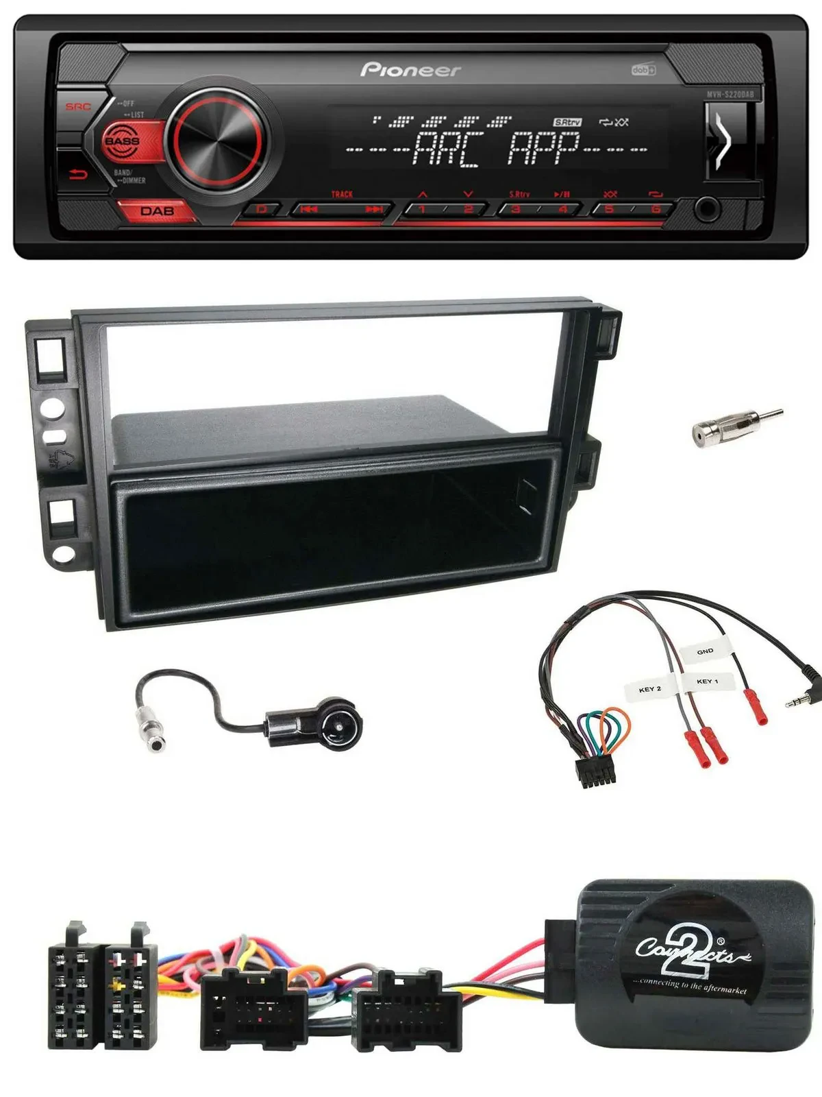 Pioneer DAB 1DIN MP3 Lenkrad USB Autoradio für Chevrolet Aveo Captiva 2006-2011