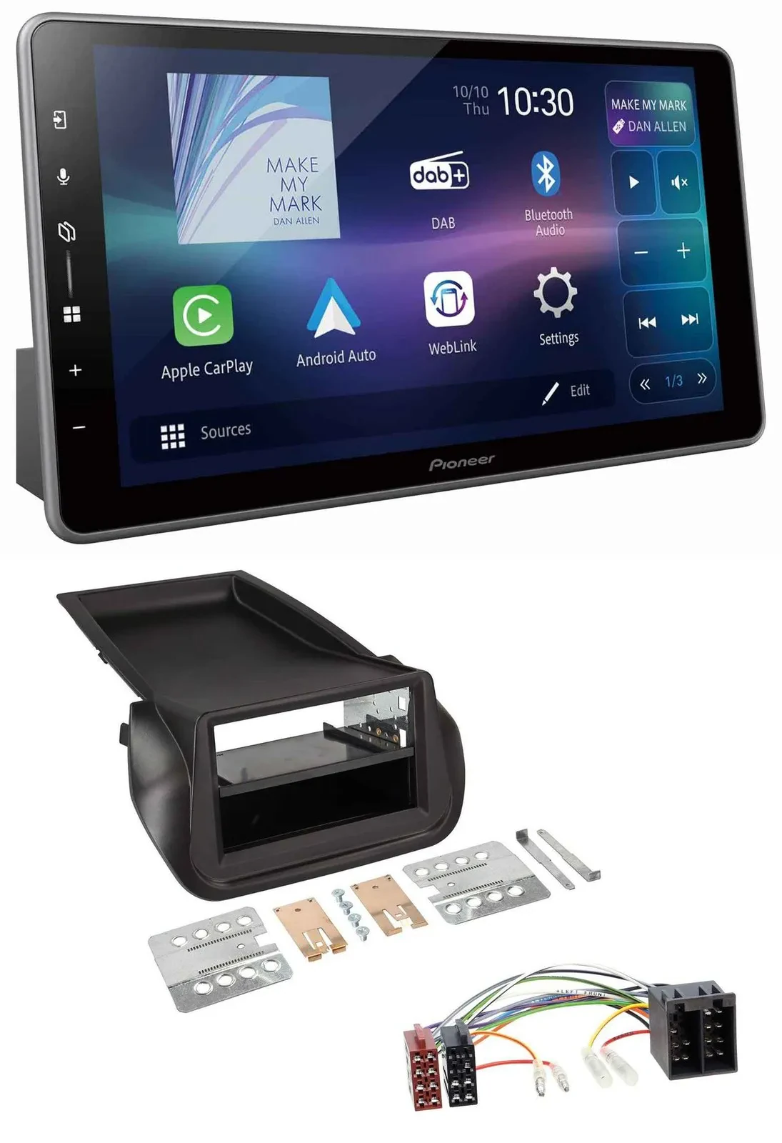 Автомагнитола для FIAT Fiorino (с 2008) Pioneer Bluetooth, USB, DAB, MP3