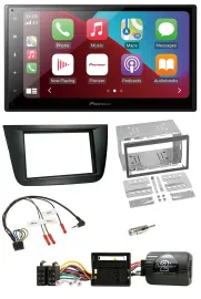 Pioneer USB Lenkrad DAB 2DIN Bluetooth Autoradio für Seat Altea Toledo schwarz