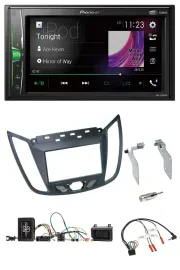 Pioneer 2DIN Lenkrad DAB USB Bluetooth Autoradio für Ford C-Max ab 2011 grau