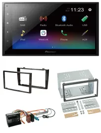 Pioneer USB Bluetooth DAB 2DIN MP3 Autoradio für Peugeot 308 2007-09 schwarz