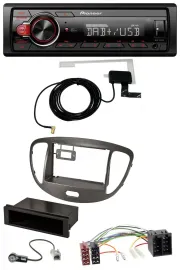 Pioneer 1DIN MP3 DAB USB AUX Autoradio für Hyundai i10 2008-2013 dunkelsilber