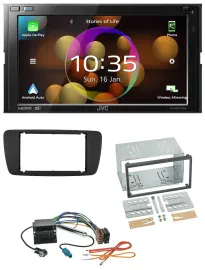 JVC DAB MP3 2DIN Bluetooth USB Autoradio für Seat Ibiza ab 08 nitschwarz