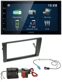 Kenwood 2DIN Bluetooth MP3 USB DAB Autoradio für Audi A4 B7 04-08 Aktivsystem MO