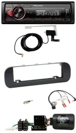 Pioneer 1DIN MP3 DAB USB Lenkrad Autoradio für Fiat Panda 2012-2020 schwarz