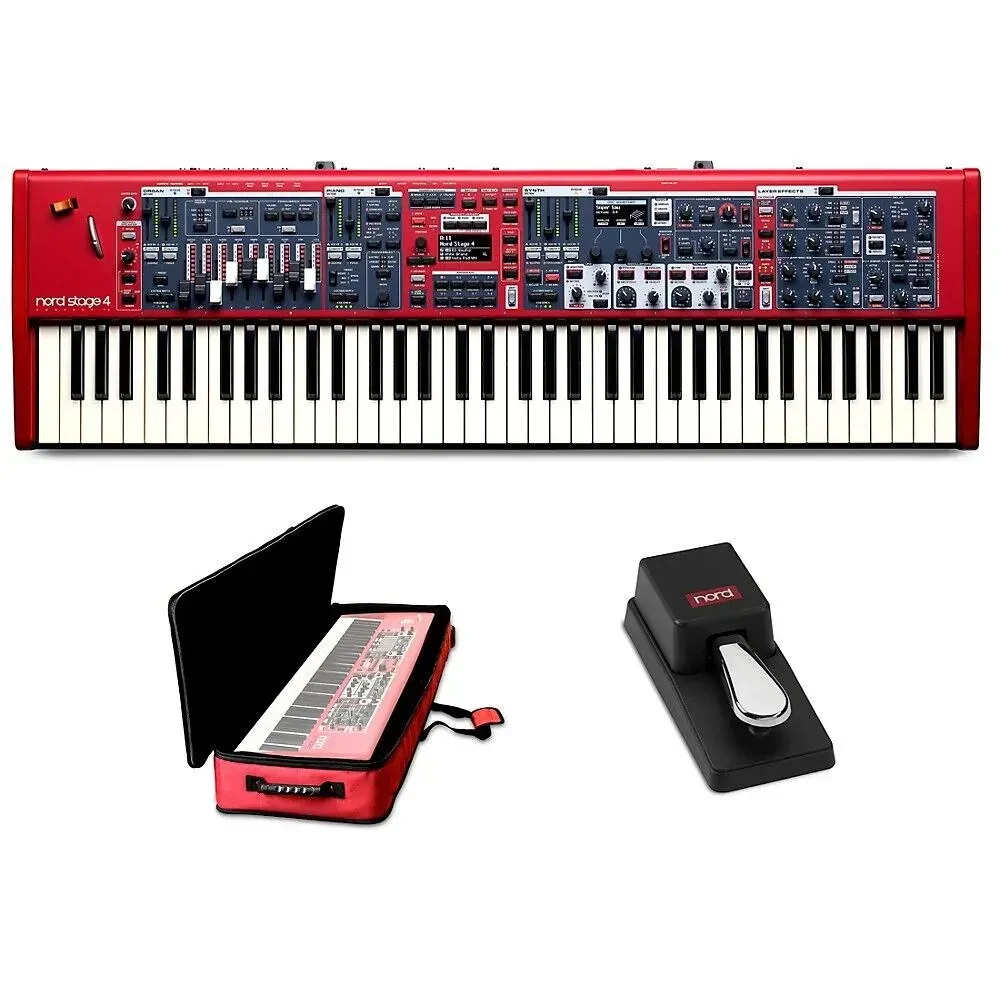 Синтезатор Clavia Nord Stage 4 Compact 73-Key Semi-Weighted Waterfall с чехлом и педалью