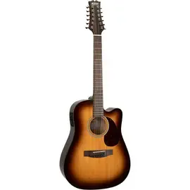 Электроакустическая гитара Mitchell Terra 12 String Dreadnaught Spruce Top Edge Burst