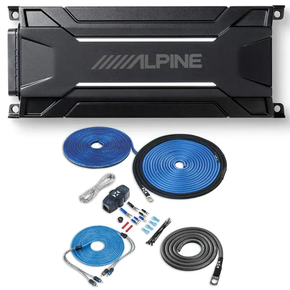 Усилитель мощности Alpine KTA-30MW 300W моноблок влагозащищённый (набор)