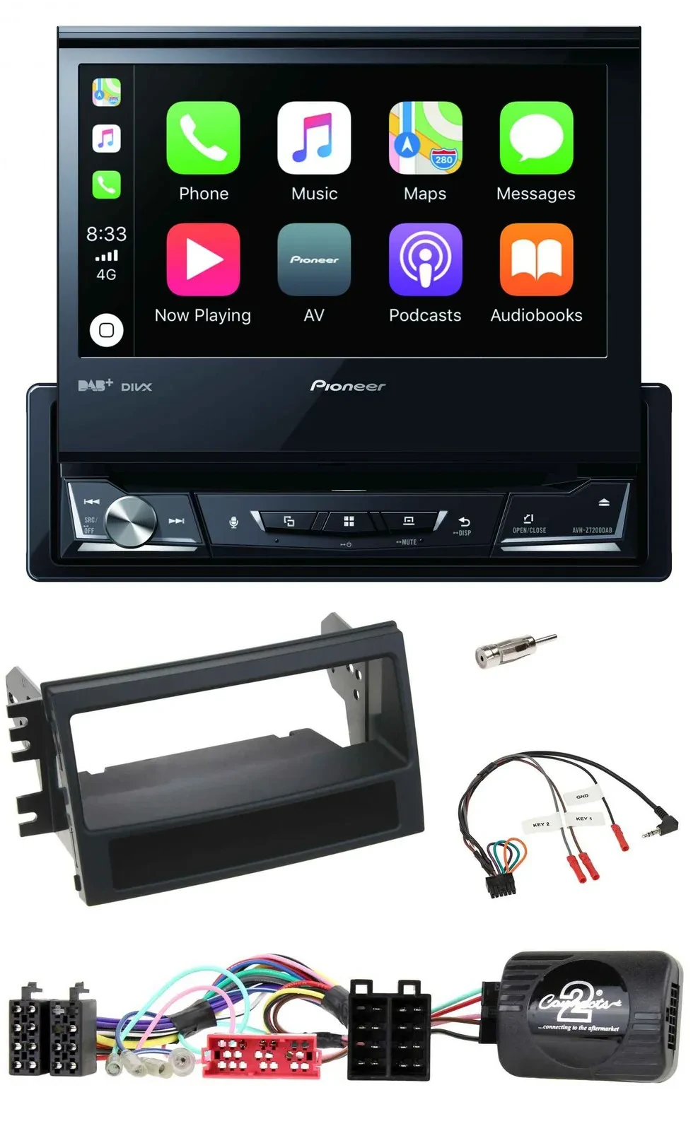Автомагнитола для Kia Soul (2009–2011) Pioneer DVD, Bluetooth, DAB, USB, поддержка кнопок на руле