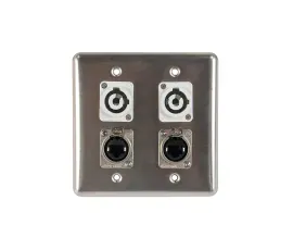 Elite Core Quad Wall Plate w/2 Tactical Ethernet and 2 Power on B Connections...