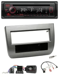 Kenwood Lenkrad CD USB Bluetooth DAB Autoradio für Lancia Y 843 05-11 dunkelsilb