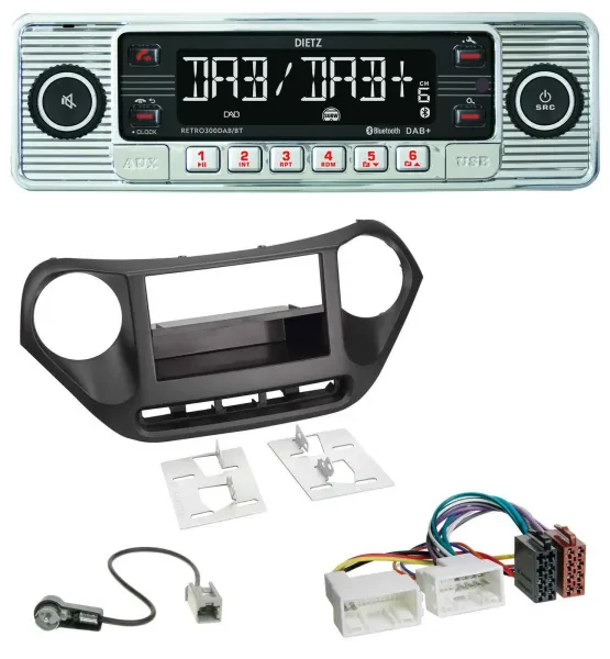 Dietz Bluetooth MP3 DAB USB Autoradio für Hyundai i10 (ab 2013)