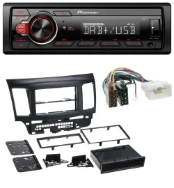 Pioneer MP3 1DIN DAB USB AUX Autoradio für Mitsubishi Evo Lancer (ab 2008)