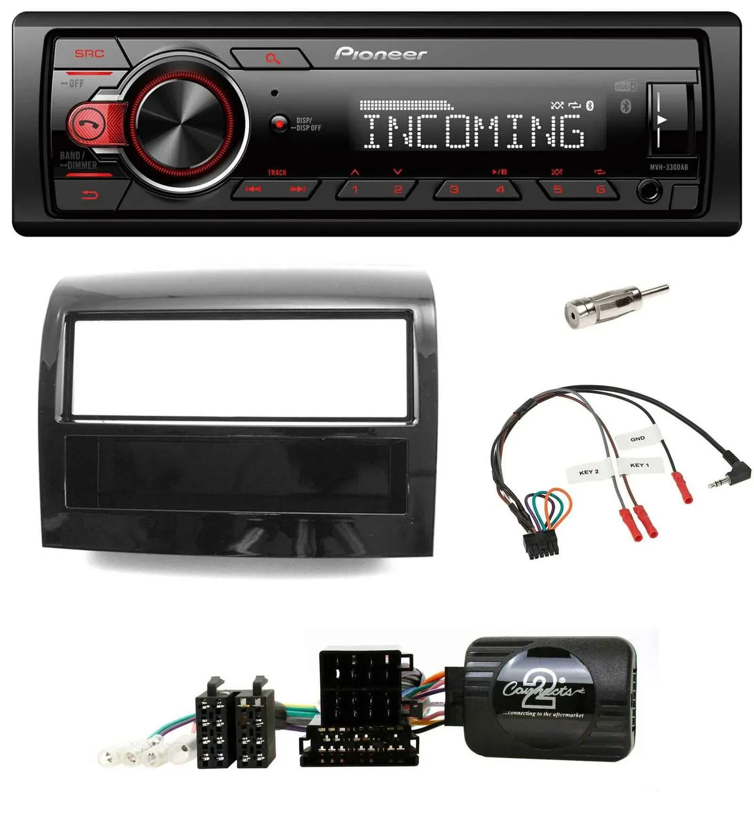 Pioneer Bluetooth USB DAB Lenkrad Autoradio für Fiat Ducato 2012-2015 Piano