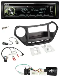 Автомагнитола Pioneer CD, DAB, USB, MP3, поддержка кнопок на руле, для Hyundai i10 (с 2014), черная