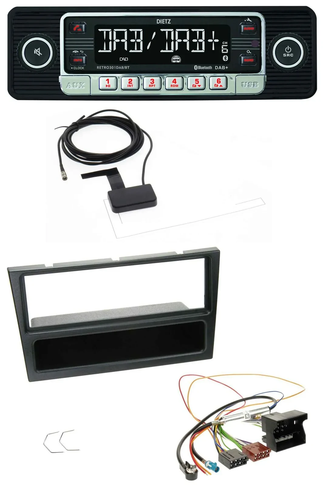 Автомагнитола для Opel Agila/Combo/Corsa C/Omega B/Vivaro Dietz DAB, Bluetooth, USB, MP3