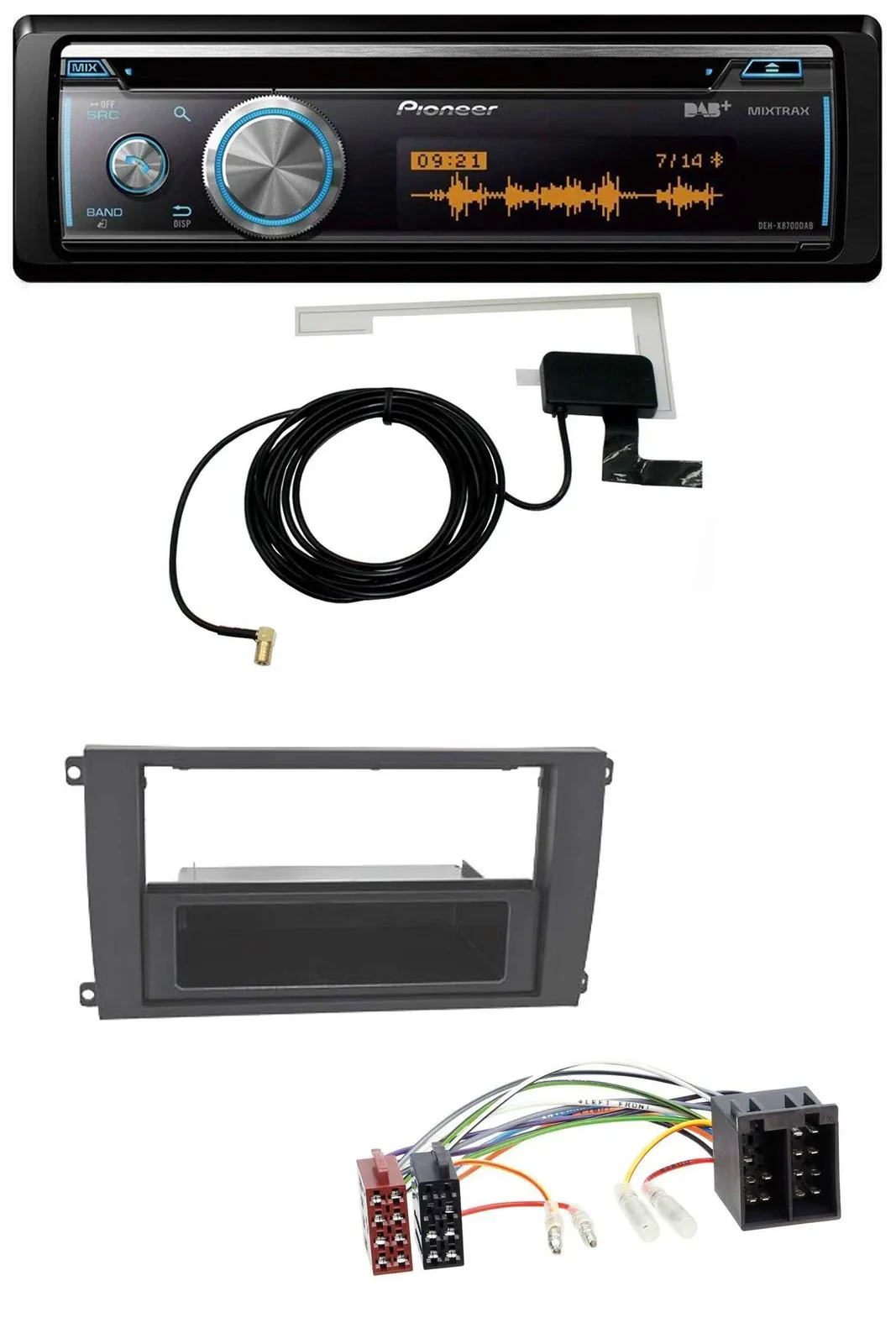 Автомагнитола для Porsche Cayenne (2002–2007) Pioneer Bluetooth, DAB, MP3, USB, CD