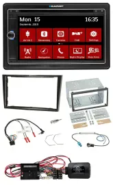 Blaupunkt TMC USB Lenkrad Bluetooth DAB 2DIN Navigation für Opel Corsa D Klavier