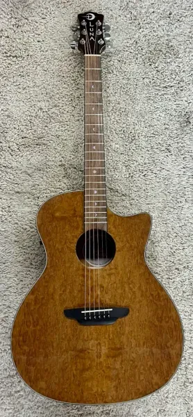 Luna GYP E EU GN Gypsy Eucalyptus Grand Concert Acoustic Electric Guitar - B stk