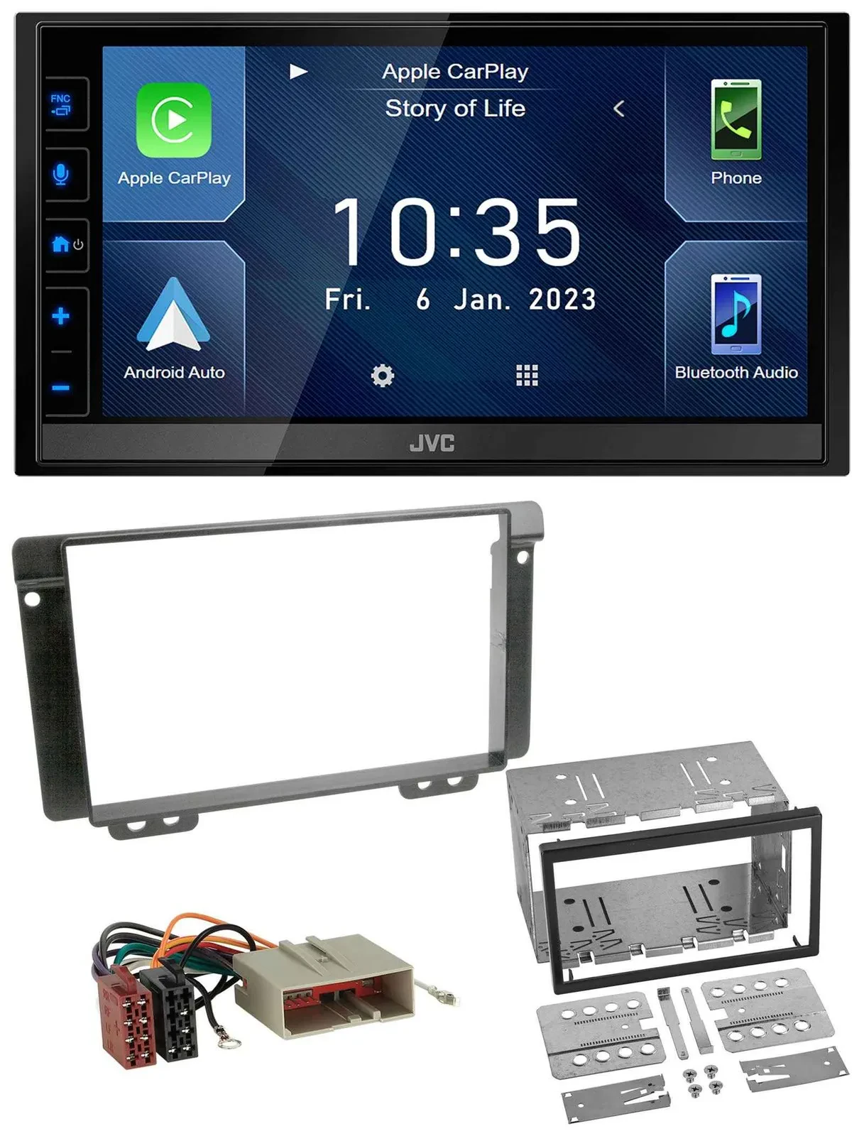 JVC DAB Bluetooth MP3 USB 2DIN Autoradio für Land Rover Freelander 2004-2006