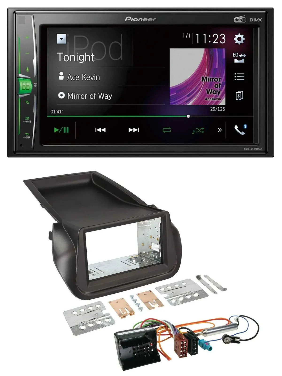Pioneer 2DIN MP3 DAB USB Bluetooth Autoradio für Citroen Nemo Peugeot Bipper