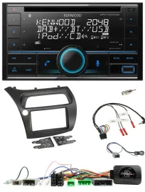Автомагнитола Kenwood 2DIN, CD, DAB, USB, Bluetooth, совместимая с кнопками на руле, для Honda Civic 2006–2012