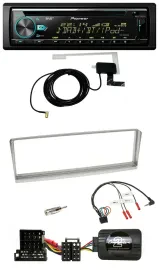 Автомагнитола для Alfa Romeo 156 (2002–2003) Pioneer CD/USB/DAB, поддержка управления с руля, серебристый