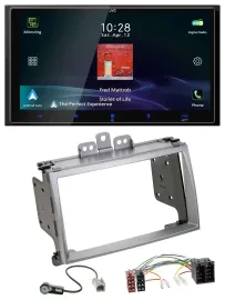 JVC USB Bluetooth 2DIN DAB MP3 Autoradio für Hyundai i20 2009-2012 silber