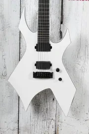 BC Rich Warlock Prophecy Electric Guitar with Quad Bridge Matte White Finish