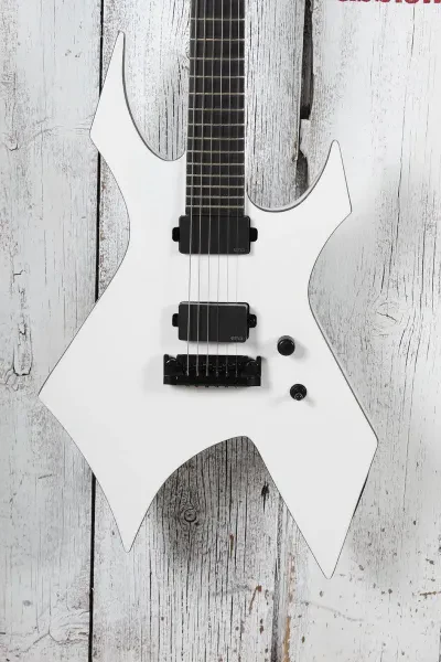 BC Rich Warlock Prophecy Electric Guitar with Quad Bridge Matte White Finish