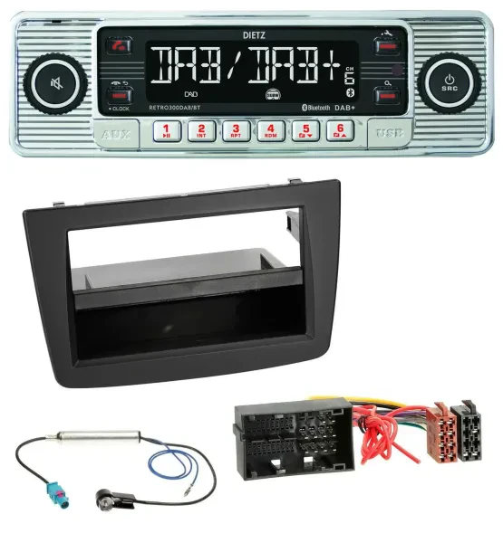 Dietz Bluetooth MP3 DAB USB Autoradio für Alfa Romeo Mito 955 ab 14 schwarz