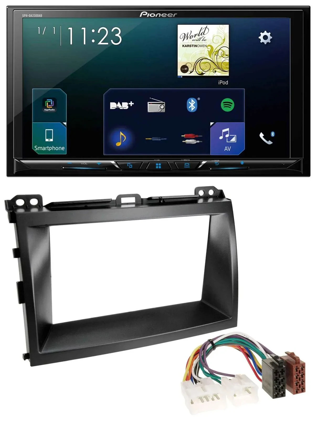 Pioneer MP3 Bluetooth USB 2DIN DAB Autoradio für Lexus GX-470 (2003-2009)