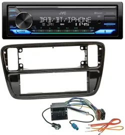 JVC Bluetooth DAB USB MP3 Autoradio für VW Up AA AAN 2011-2016 piano black