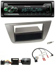 Автомагнитола Pioneer USB, MP3, DAB, CD для Seat Toledo/Altea (2004–2009), антрацит, поддержка кнопок на руле