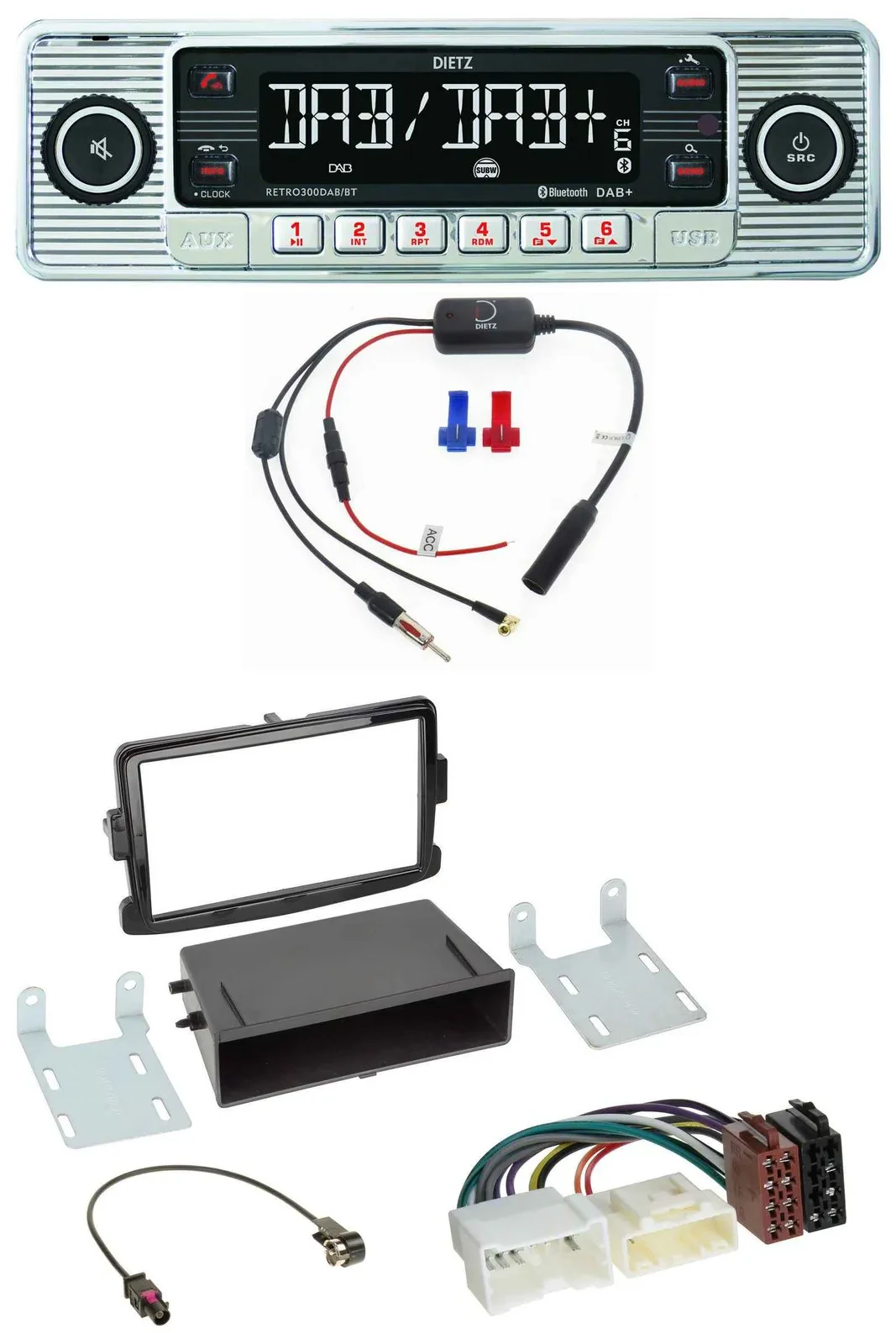 Автомагнитола для Dacia Dokker/Duster/Logan Dietz DAB, USB, MP3, Bluetooth
