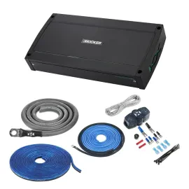 Kicker KXMA800.8 800W ClassD 5-Channel Marine Amplifier w/ Free 4 Gauge Amp Kit
