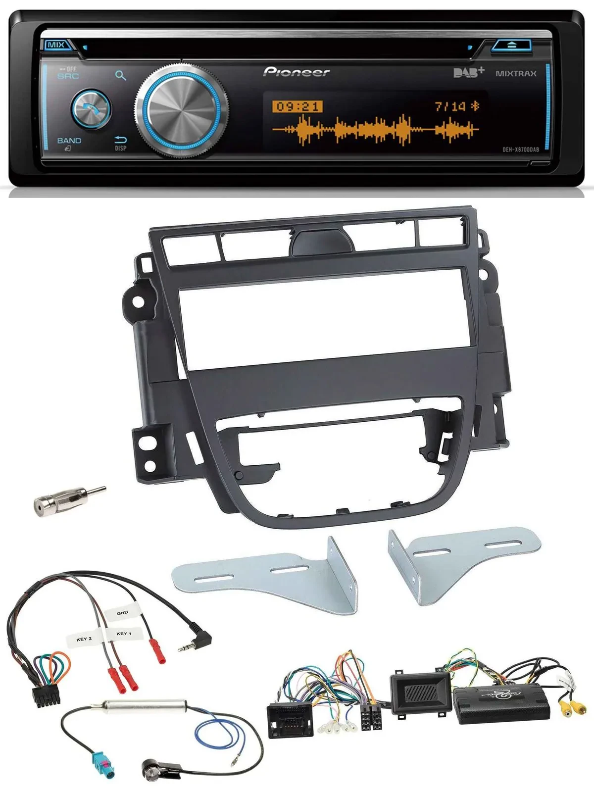 Pioneer Lenkrad DAB USB CD Bluetooth Autoradio für Opel Meriva B ab 2010