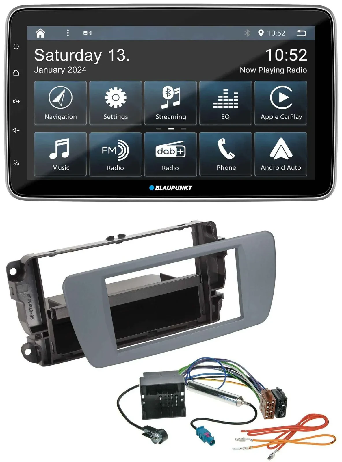 Blaupunkt USB DAB SD MP3 Bluetooth Autoradio für Seat Ibiza (ab 08) conemaragrau